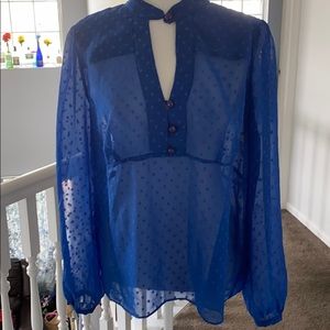 Blue Polka Dot Blouse